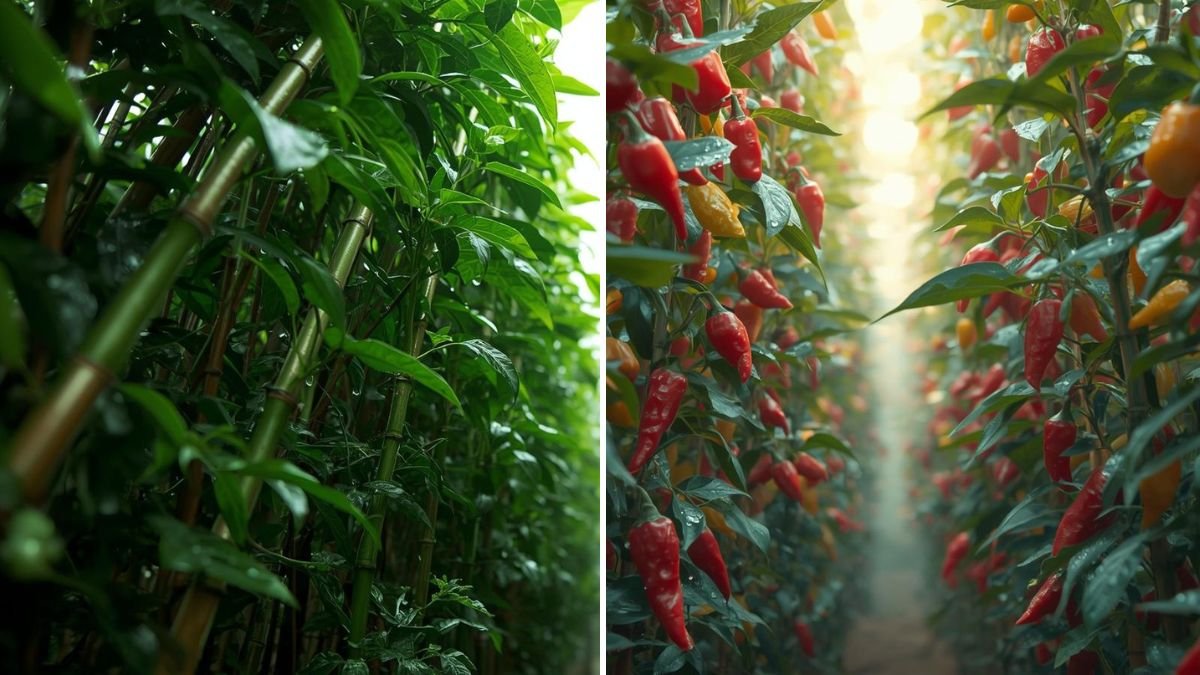 I Grew Peppers on Bamboo: A Smart Vertical Gardening Success Story