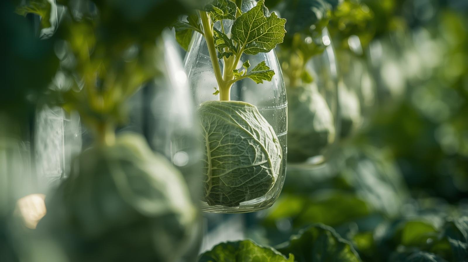 Grow Cabbage in Hanging Bottles – A Creative Method for Small-Space Vegetable Farming